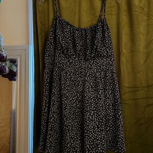 Floral Print blue and white romper